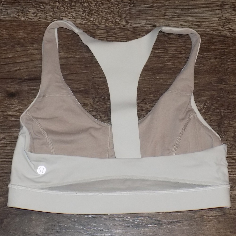 Lululemon Invigorate High Support Sports Bra Womens 8 White Excellent Racerback - Picture 5 of 6